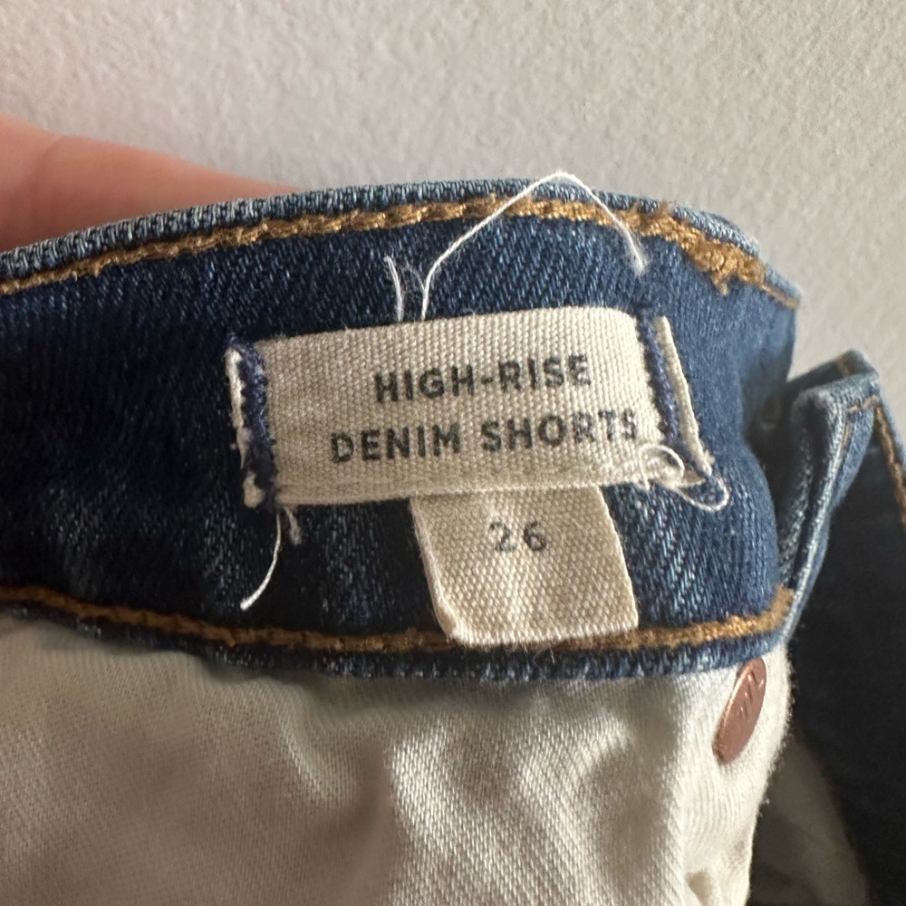 Madewell High-Rise Denim Jean Shorts in Malden Wash size 26 EUC - Picture 9 of 11